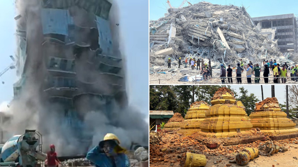 Earthquake Chaos: Ava Bridge Collapses in Myanmar, Bangkok Suffers Building Destruction