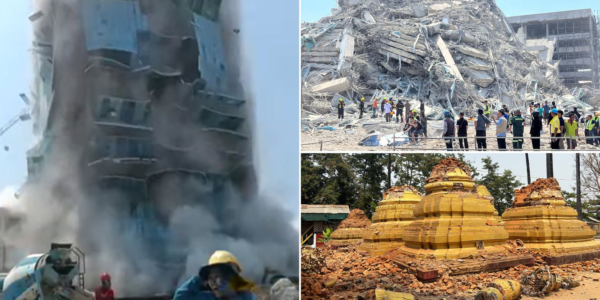 Earthquake Chaos: Ava Bridge Collapses in Myanmar, Bangkok Suffers Building Destruction